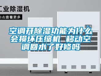 行業(yè)新聞空調(diào)開(kāi)除濕功能為什么會(huì)損壞壓縮機(jī) 移動(dòng)空調(diào)回水了好修嗎