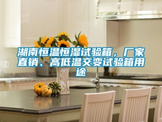 知識百科湖南恒溫恒濕試驗箱，廠家直銷、高低溫交變試驗箱用途