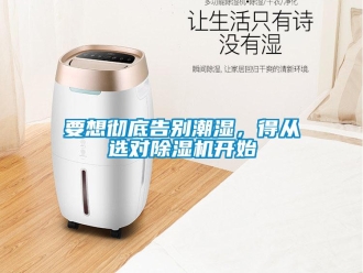 知識百科要想徹底告別潮濕，得從選對除濕機開始