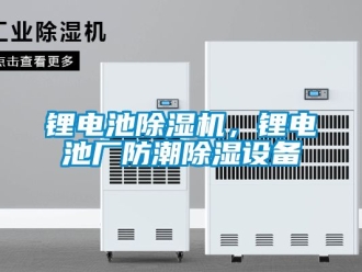 行業新聞鋰電池除濕機，鋰電池廠防潮除濕設備