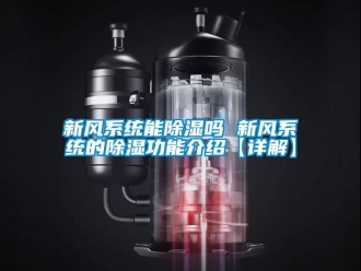 行業新聞新風系統能除濕嗎 新風系統的除濕功能介紹【詳解】