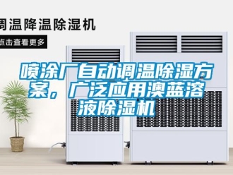 行業(yè)新聞噴涂廠自動(dòng)調(diào)溫除濕方案，廣泛應(yīng)用澳藍(lán)溶液除濕機(jī)