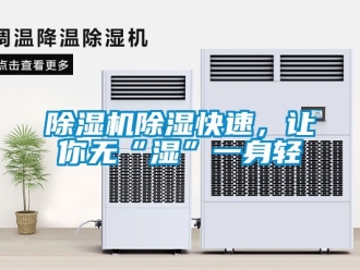 企業新聞除濕機除濕快速，讓你無“濕”一身輕