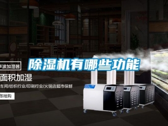 行業新聞除濕機有哪些功能