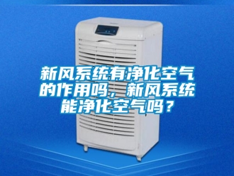 企業新聞新風系統有凈化空氣的作用嗎，新風系統能凈化空氣嗎？